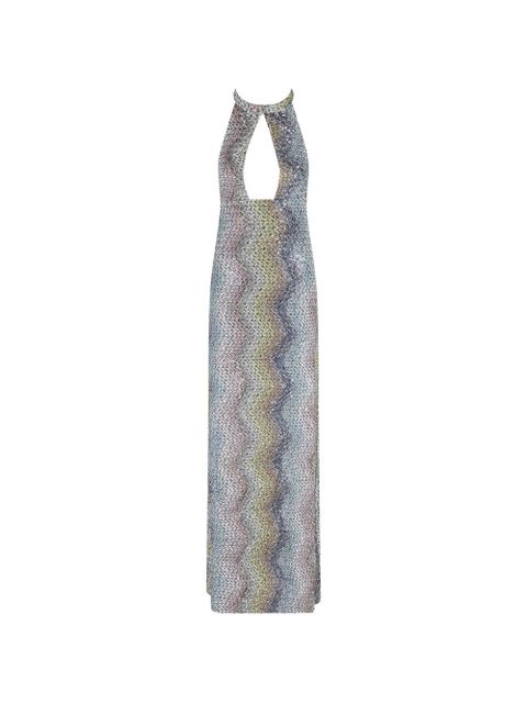 Missoni cut-out sequined lamé maxi dress - Grey - zdjęcie produktu nr 1
