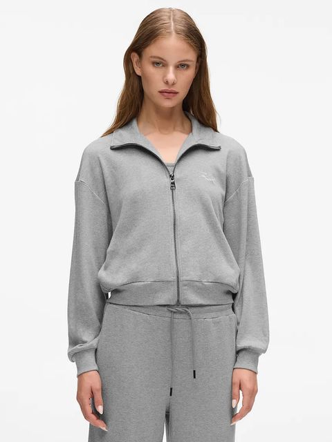 Karl Lagerfeld bluza damska kolor szary gładka A4W44017 - zdjęcie produktu nr 1