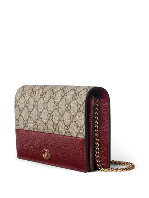Gucci GG Marmont two-tone chain wallet - Neutrals