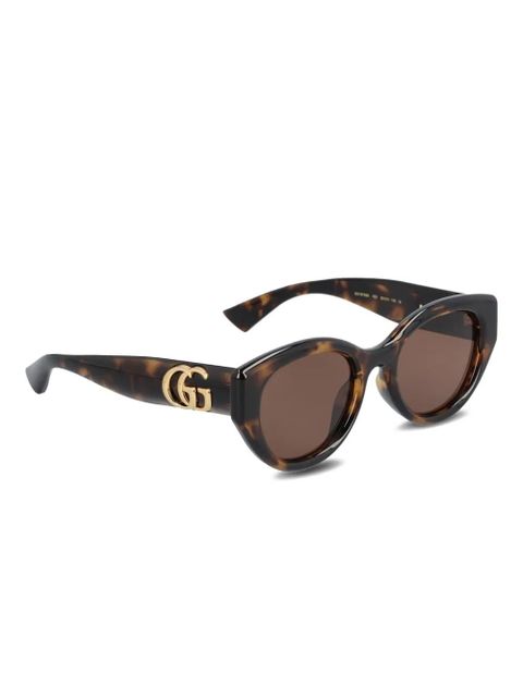 Gucci Eyewear Double G-detail sunglasses - Brown