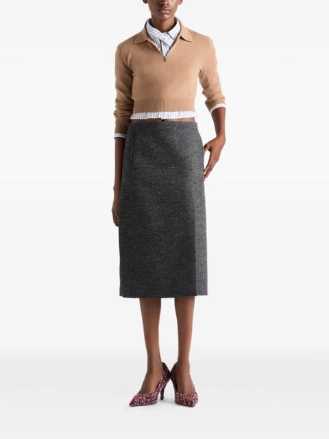 Prada cashmere polo sweater - Brown