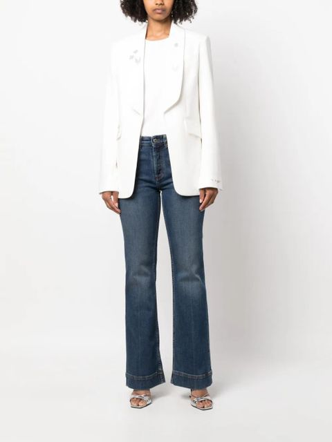 Zadig&Voltaire rhinestone-embellished shawl-lapel blazer - White - zdjęcie produktu nr 2