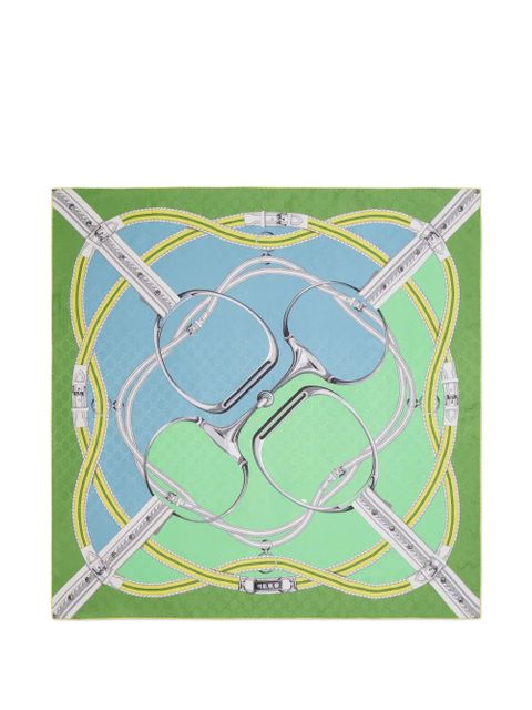 Gucci printed silk scarf - Green - zdjęcie produktu nr 1