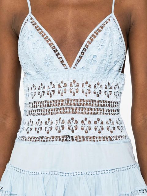 Charo Ruiz Ibiza Isca broderie-anglaise mini dress - Blue