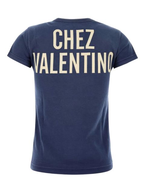 Valentino Garavani graphic-lettering t-shirt - Blue - zdjęcie produktu nr 2