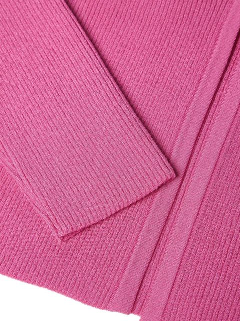 Versace Safety Pin ribbed-knit cardigan - Pink