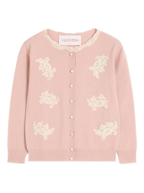 Valentino Garavani embroidered lace cardigan - Pink - zdjęcie produktu nr 1