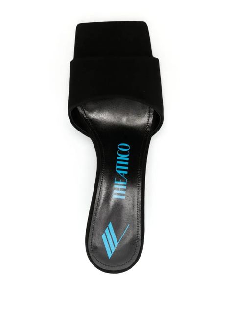 The Attico Cheope 75mm suede sandals - Black