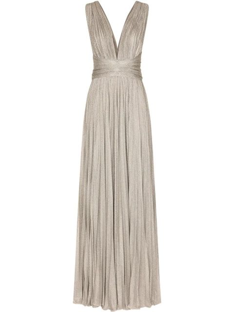 Dolce & Gabbana lamé-effect maxi dress - Grey - zdjęcie produktu nr 1