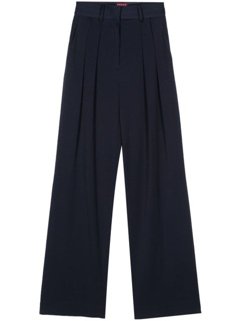 STAUD wide-leg pleated trousers - Blue - zdjęcie produktu nr 1