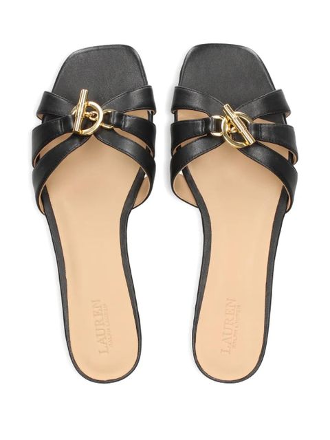 Lauren Ralph Lauren buckle-strap leather sandals - Black