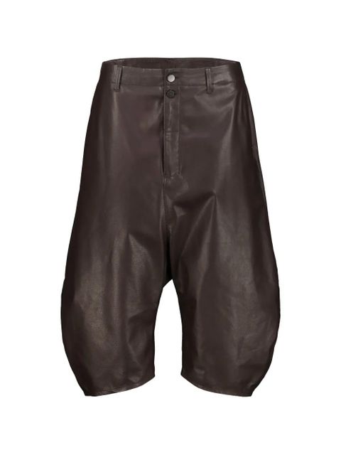 LEMAIRE dropped-crotch leather trousers - Brown - zdjęcie produktu nr 1