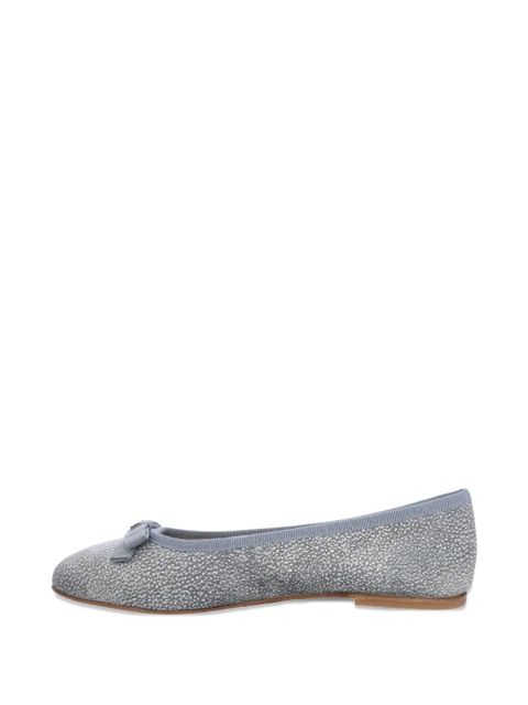 Casadei bow-embellished calf leather flats - Grey - zdjęcie produktu nr 2