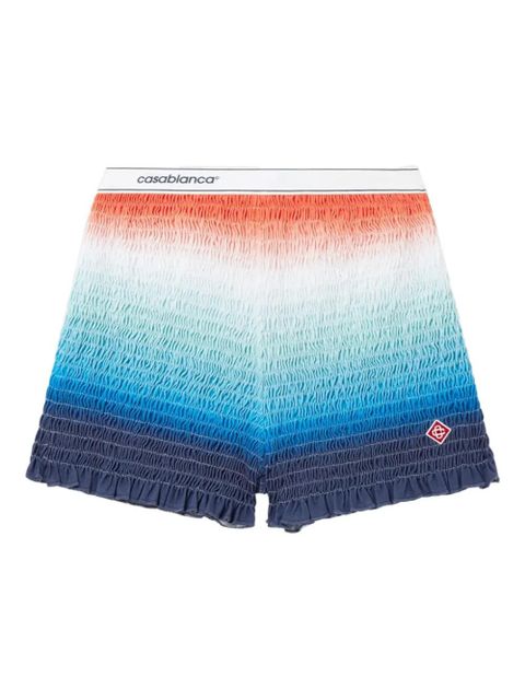 Casablanca smocked gradient shorts - Blue - zdjęcie produktu nr 1