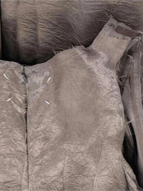 Maison Margiela crinkled-effect panelled midi dress - Grey