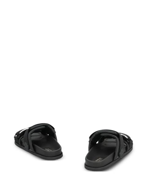 Moncler Mon Summer double-strap leather sandals - Black