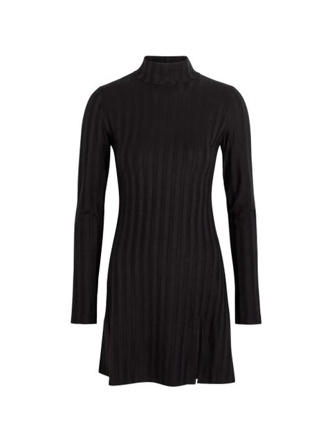 Reformation Libra ribbed slit dress - Black - zdjęcie produktu nr 1