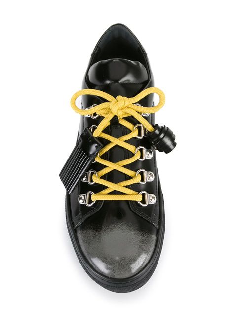 Tod's varnished lace-up sneakers - Black