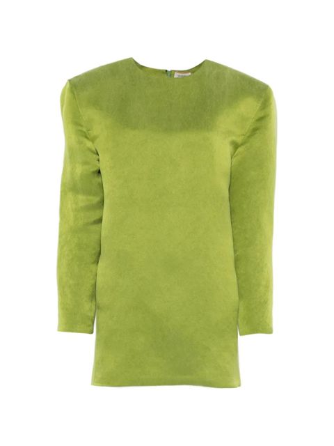 Saint Laurent shoulder-padded mini dress - Green - zdjęcie produktu nr 1