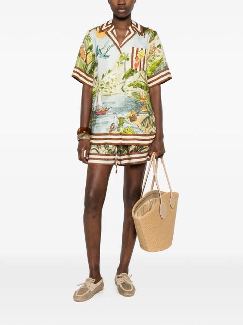 ALEMAIS Toucan Tango print shorts - Brown - zdjęcie produktu nr 2