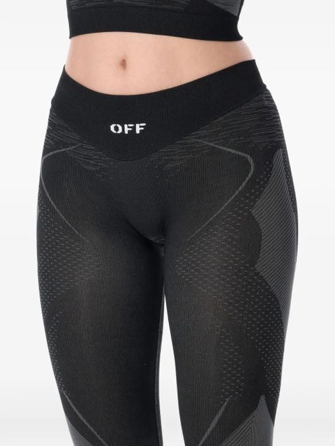 Off-White racing active leggings - Black