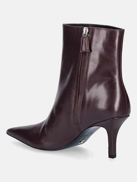 Patrizia Pepe botki skórzane damskie kolor fioletowy na szpilce 8Y0130 L166 M536 - zdjęcie produktu nr 2