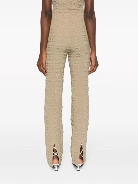 Nanushka Juna seersucker slim-fit trousers - Neutrals