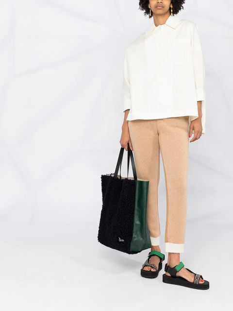 Marni ribbed-knit cashmere trousers - Neutrals