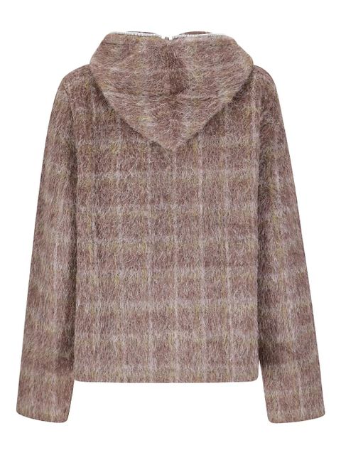 OUR LEGACY check-pattern zip-up cardigan - Brown - zdjęcie produktu nr 2