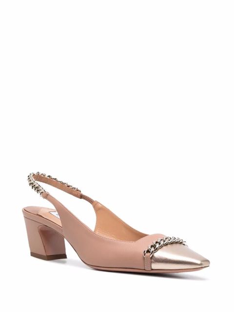 Aquazzura Nikki slingback pumps - Gold - zdjęcie produktu nr 2
