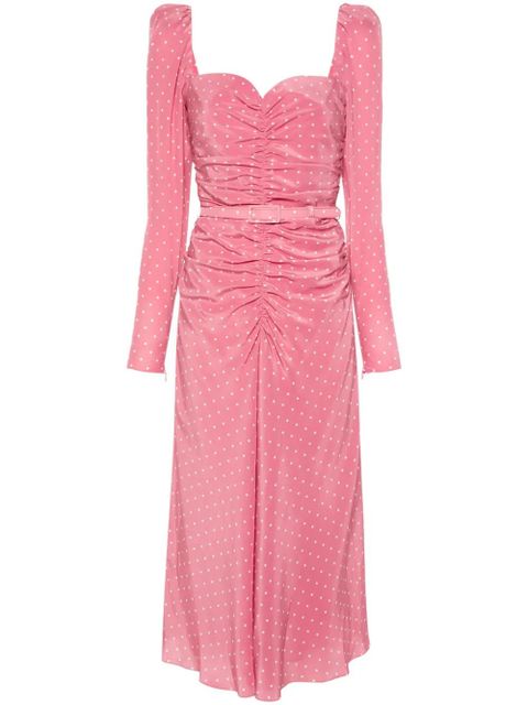 Alessandra Rich polka-dot midi dress - Pink - zdjęcie produktu nr 1