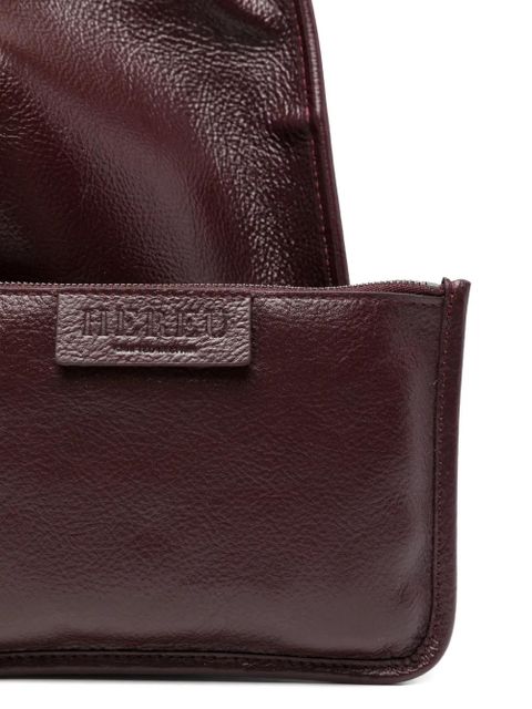 Hereu Calella panelled shoulder bag - Red
