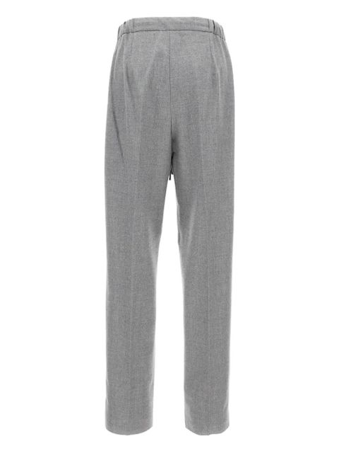 Max Mara pleated-front drawstring trousers - Grey - zdjęcie produktu nr 2