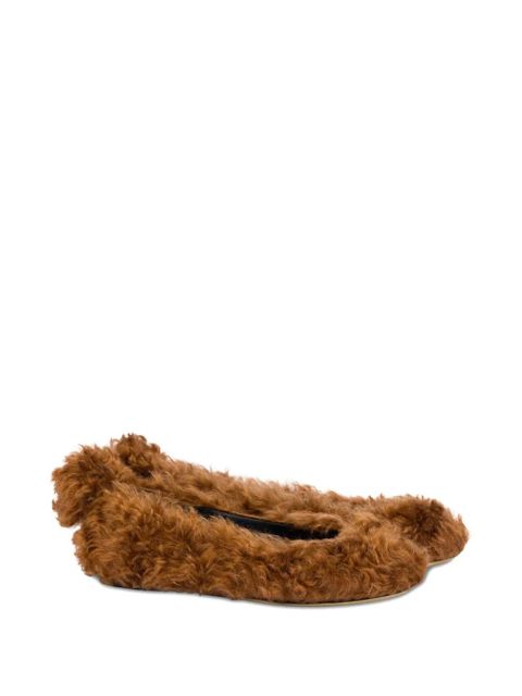 Moschino shearling ballet flats - Brown - zdjęcie produktu nr 2