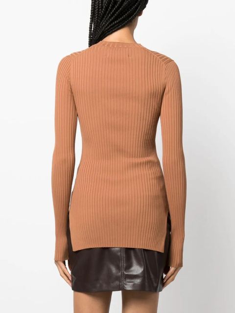 Nanushka Bardia ribbed knitted top - Brown