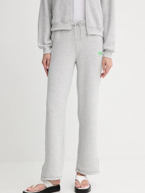 American Vintage spodnie dresowe damskie kolor szary melanżowe EVO05B - zdjęcie produktu nr 1