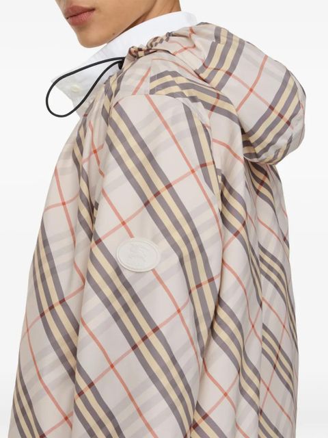Burberry Check Salcombe hooded jacket​ - Neutrals