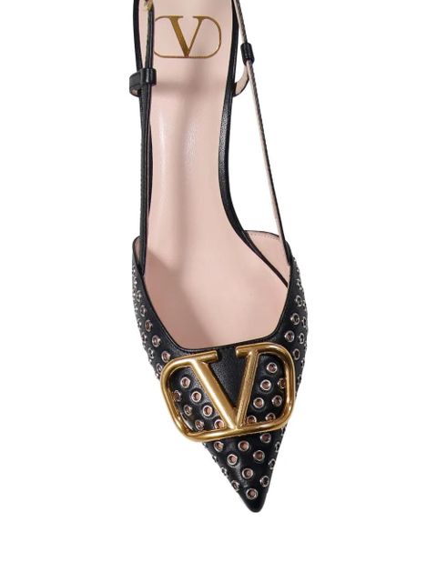 Valentino Garavani 800mm VLogo studded pumps - Black