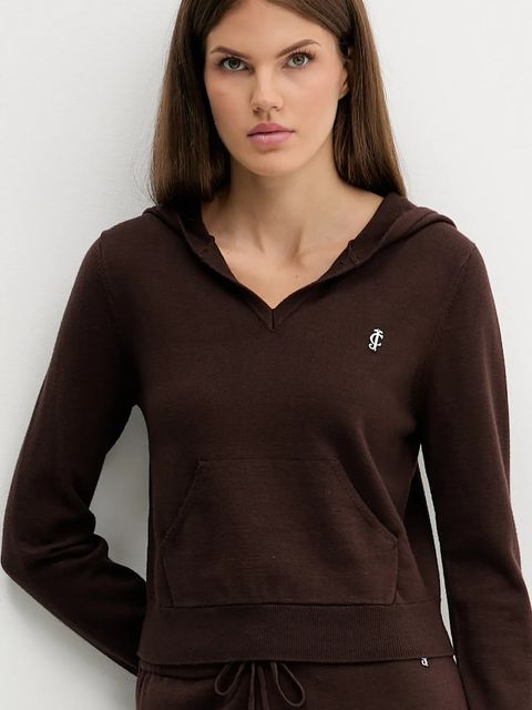 Juicy Couture sweter damski kolor brązowy JCGAS225016