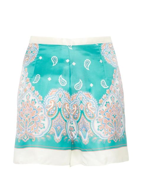 PINKO paisley-print side-tie shorts - Blue - zdjęcie produktu nr 2
