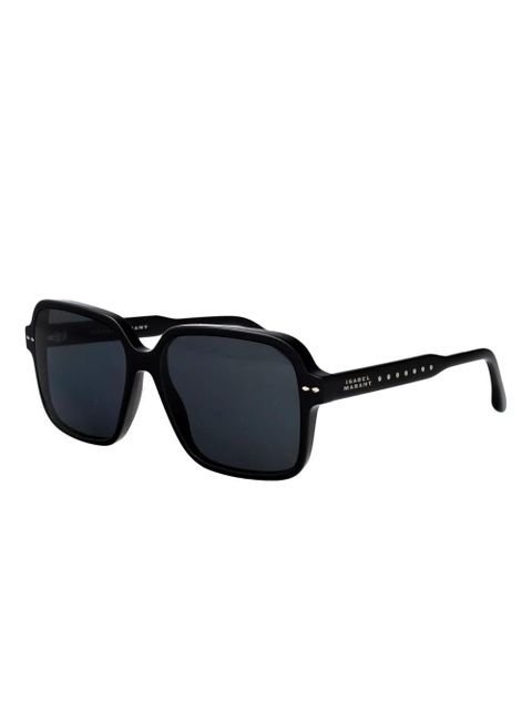 Isabel Marant Eyewear embellished-geometric sunglasses - Black