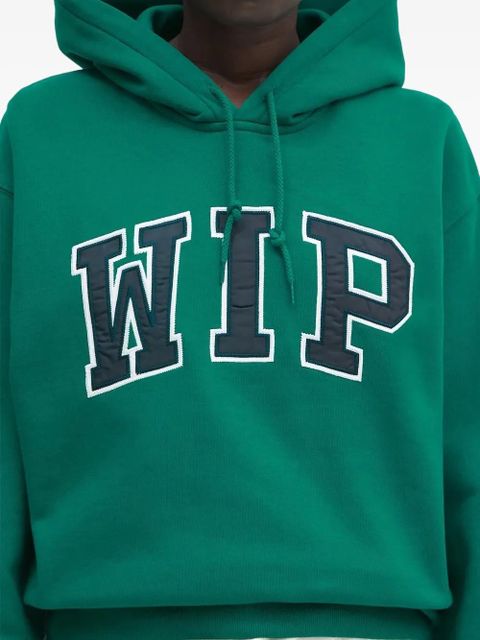 Carhartt WIP ribbed logo-embroidered hoodie - Green