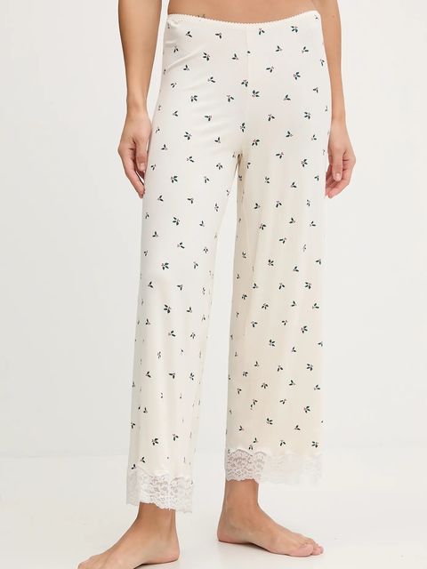 United Colors of Benetton spodnie piżamowe damska kolor beżowy 32V93F04S - zdjęcie produktu nr 1