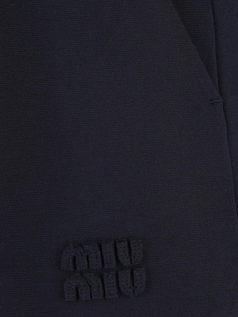 Miu Miu button-detail mini skirt - Blue