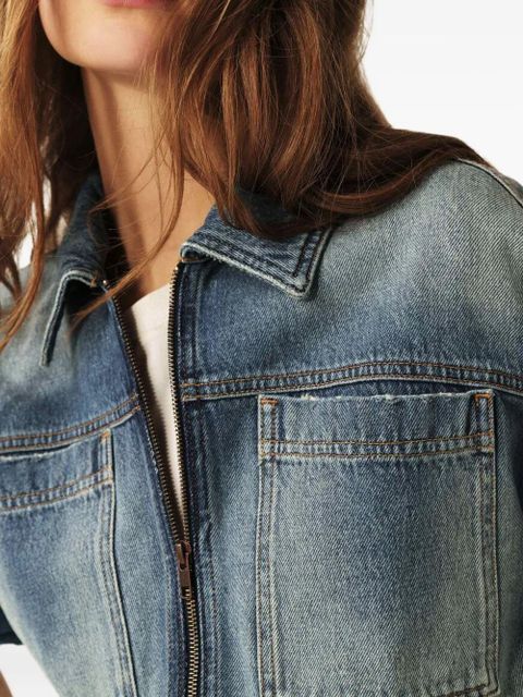 Ba&Sh zip-front patch-pocket jacket - Blue