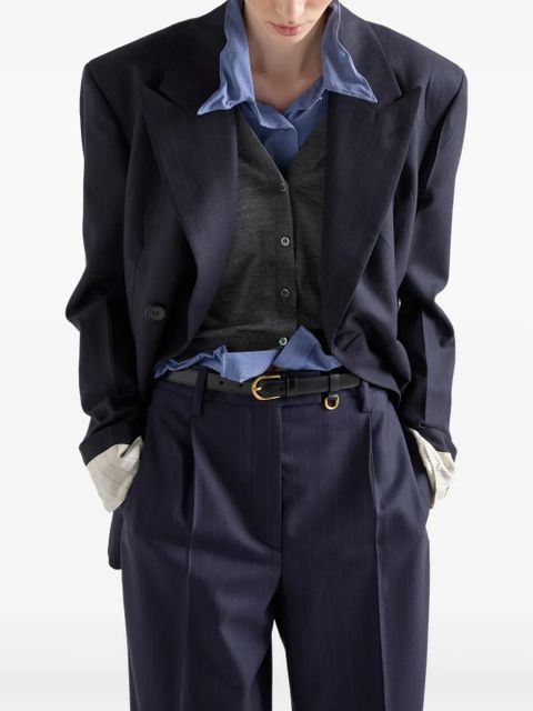 Prada wool pinstripe pants - Blue