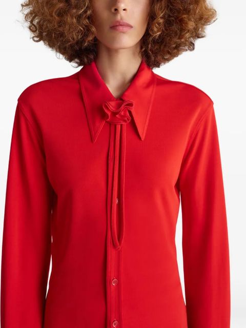 LEMAIRE neck-cord long-sleeve shirt - Red