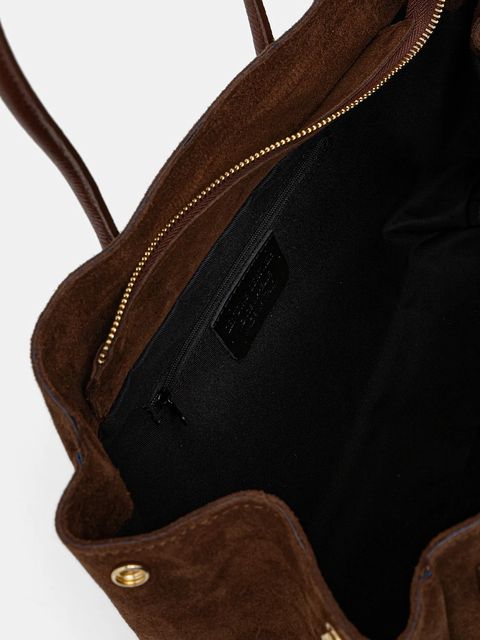 Answear.LAB torebka zamszowa kolor brązowy