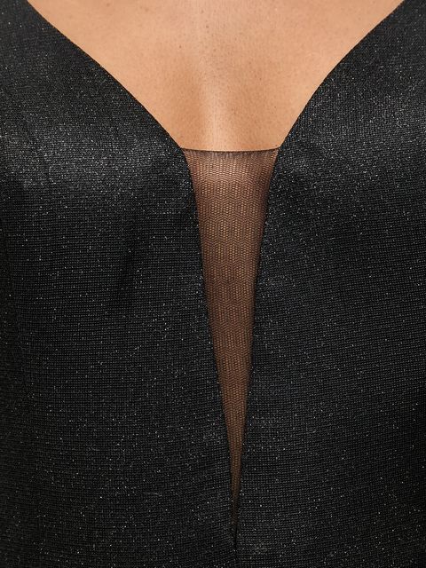 Answear.LAB sukienka kolor czarny maxi rozkloszowana