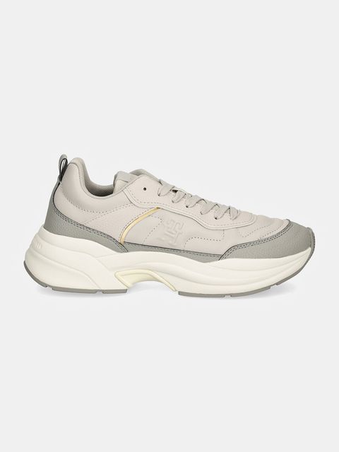 Tommy Hilfiger sneakersy CHUNKY DRESSY RUNNER kolor szary FW0FW08346